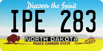ND license plate IPE283