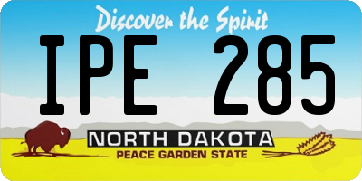 ND license plate IPE285