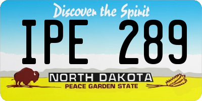 ND license plate IPE289