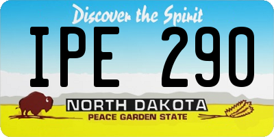 ND license plate IPE290
