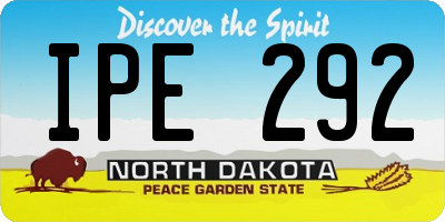 ND license plate IPE292