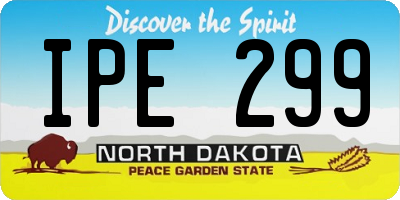 ND license plate IPE299