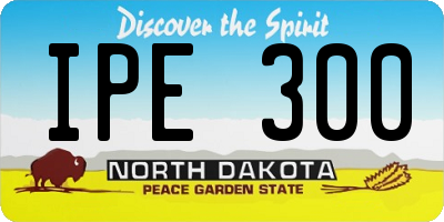 ND license plate IPE300