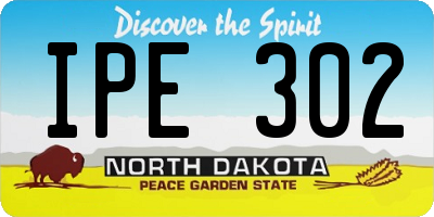 ND license plate IPE302