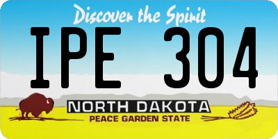 ND license plate IPE304