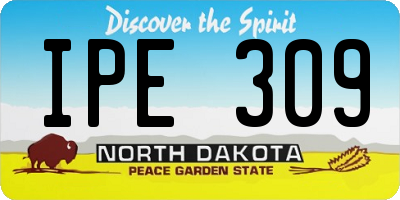 ND license plate IPE309