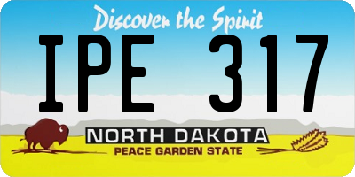 ND license plate IPE317