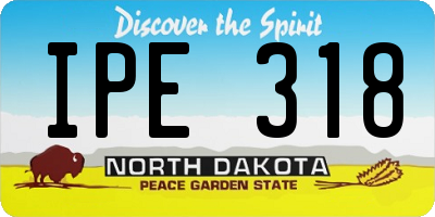ND license plate IPE318