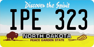 ND license plate IPE323
