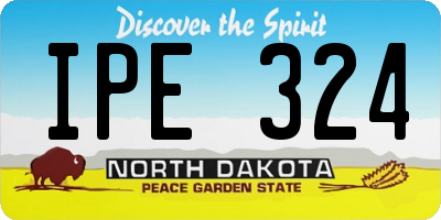ND license plate IPE324