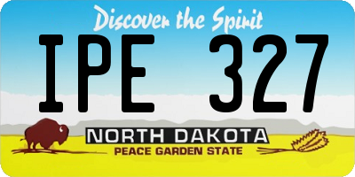 ND license plate IPE327