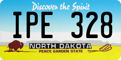 ND license plate IPE328