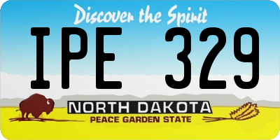 ND license plate IPE329