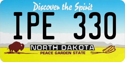 ND license plate IPE330
