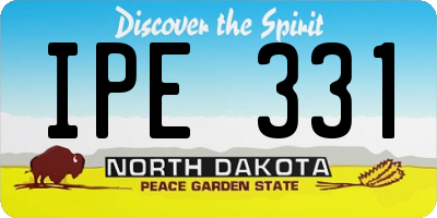 ND license plate IPE331