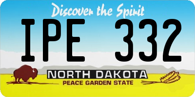 ND license plate IPE332