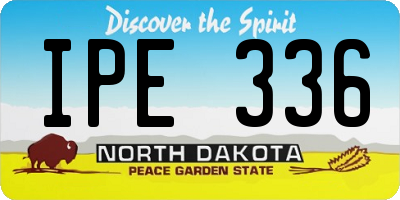 ND license plate IPE336