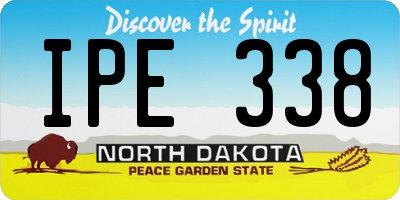 ND license plate IPE338