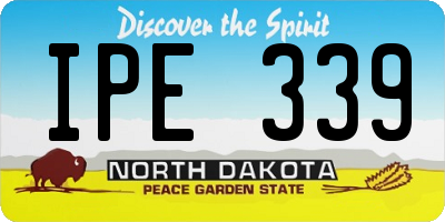 ND license plate IPE339
