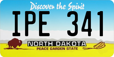 ND license plate IPE341