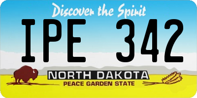 ND license plate IPE342