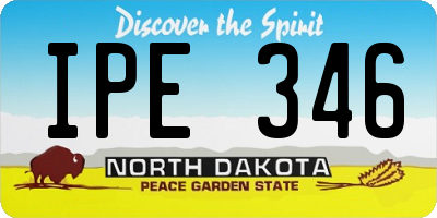 ND license plate IPE346