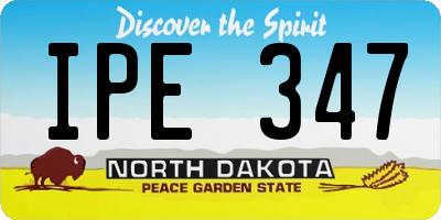 ND license plate IPE347