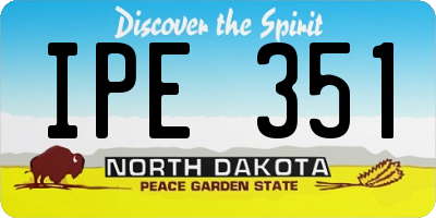 ND license plate IPE351