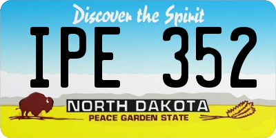 ND license plate IPE352