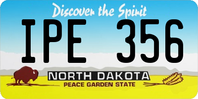 ND license plate IPE356