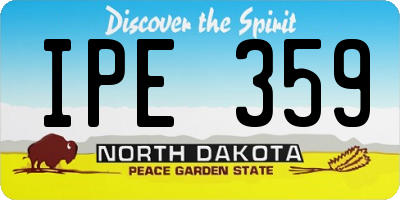 ND license plate IPE359