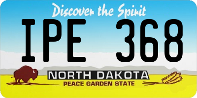 ND license plate IPE368