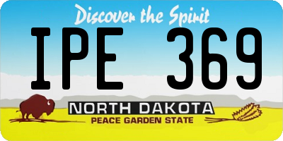 ND license plate IPE369