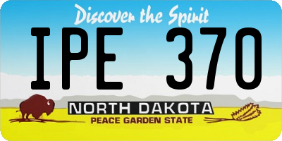 ND license plate IPE370