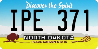 ND license plate IPE371