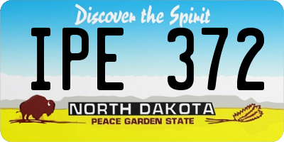 ND license plate IPE372