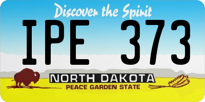 ND license plate IPE373