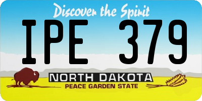 ND license plate IPE379