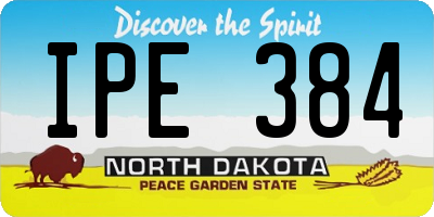 ND license plate IPE384