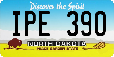 ND license plate IPE390