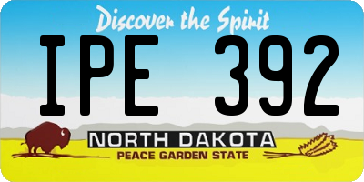 ND license plate IPE392