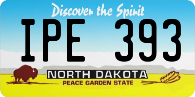ND license plate IPE393