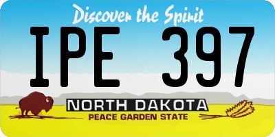 ND license plate IPE397