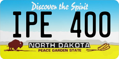 ND license plate IPE400