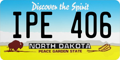 ND license plate IPE406
