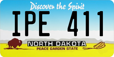 ND license plate IPE411