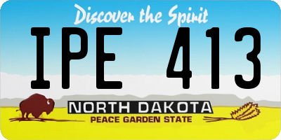 ND license plate IPE413