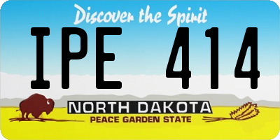 ND license plate IPE414