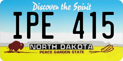 ND license plate IPE415