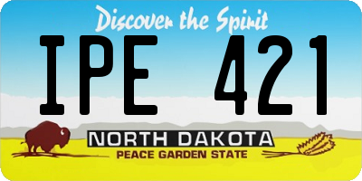 ND license plate IPE421